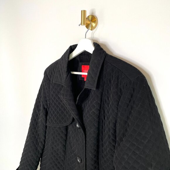 Equestrian Classic | Black Quilted Winter Coat | Size 1X | Ralph Lauren Vibes - Picture 3 of 11